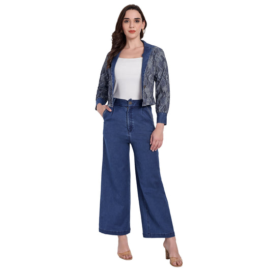 BLUE DENIM CORD SET