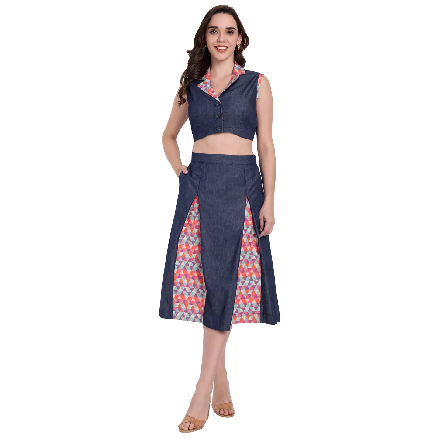 DENIM CORD SET