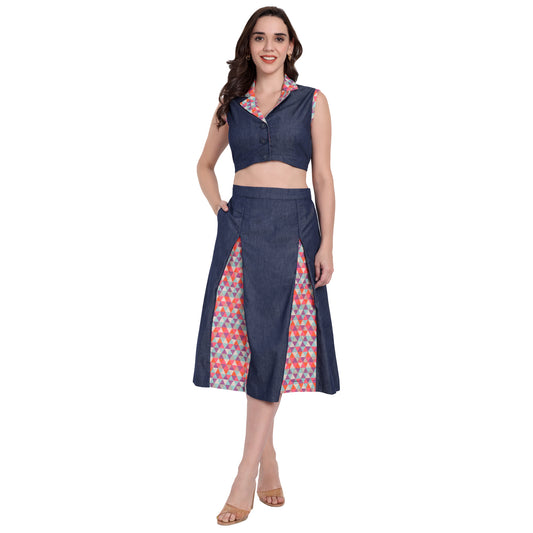 DENIM CORD SET