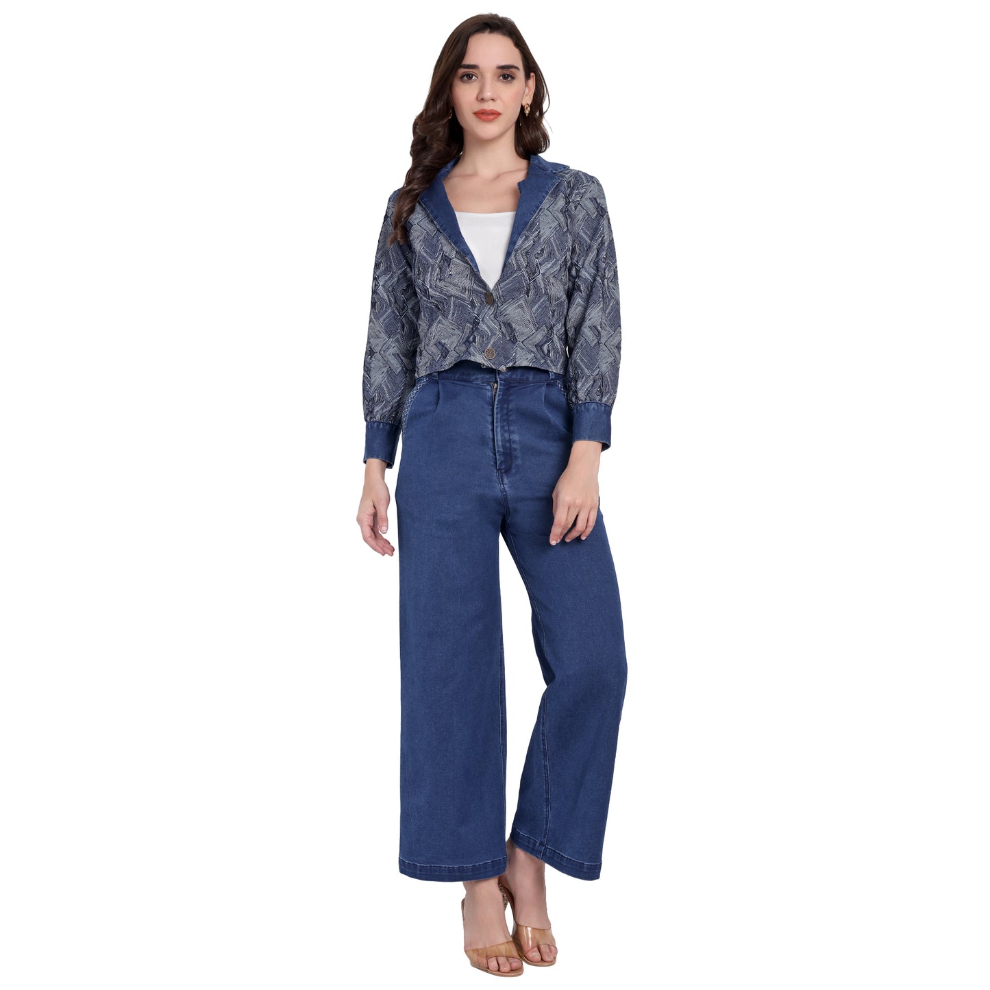 BLUE DENIM CORD SET