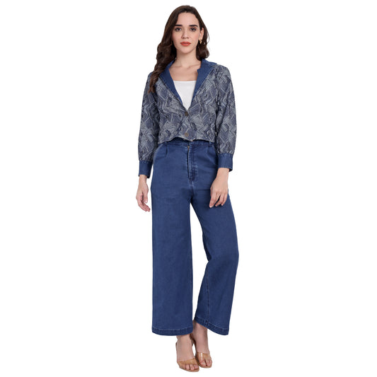 BLUE DENIM CORD SET