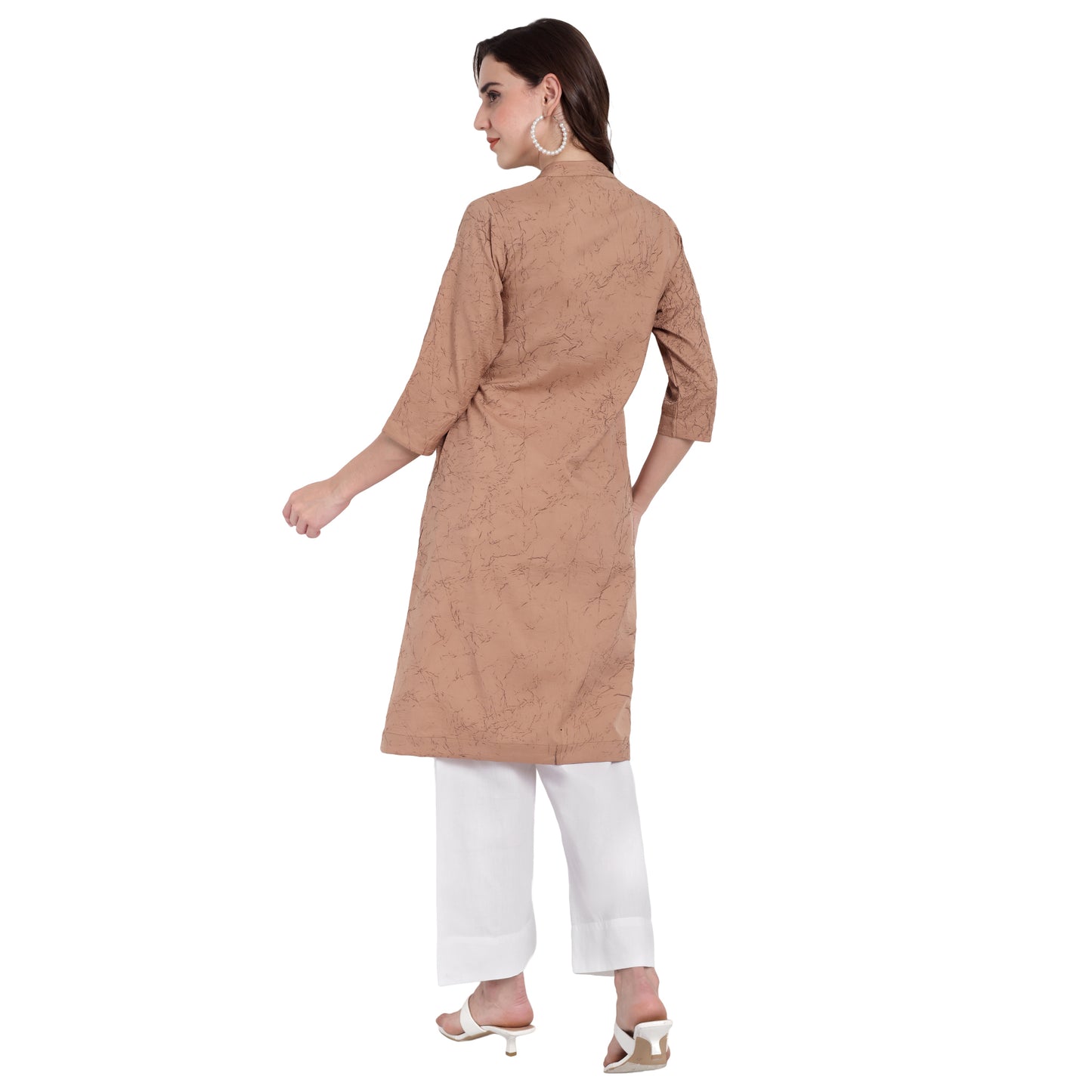 TEXTURED COTTON KURTA