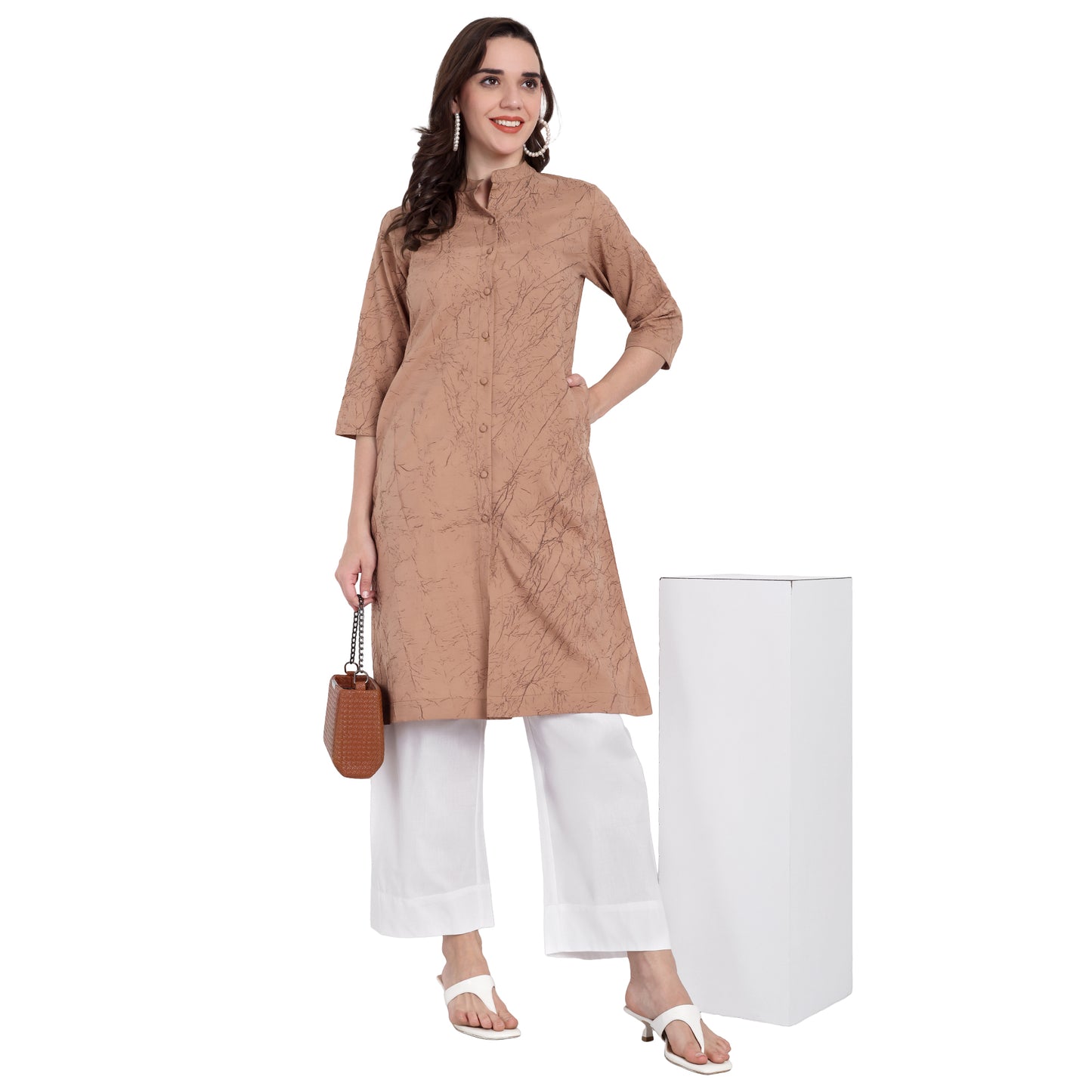 TEXTURED COTTON KURTA