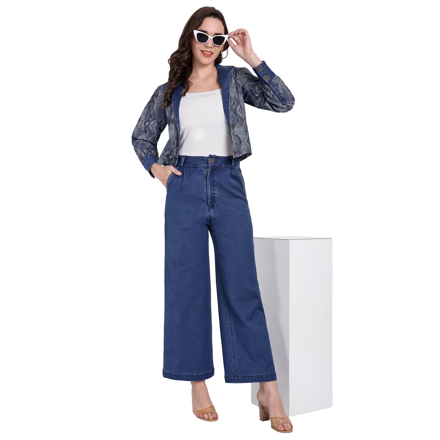 BLUE DENIM CORD SET