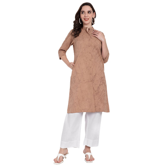 TEXTURED COTTON KURTA