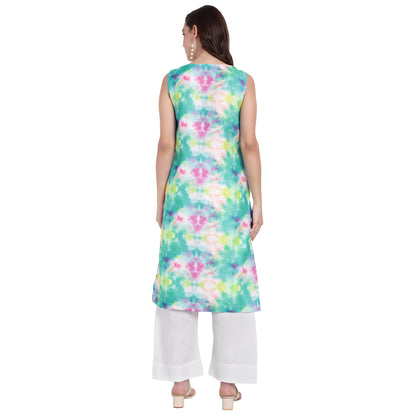 PRINTED COTTON LINEN KURTA