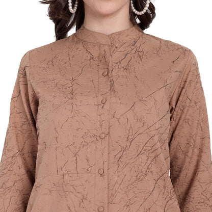 TEXTURED COTTON KURTA